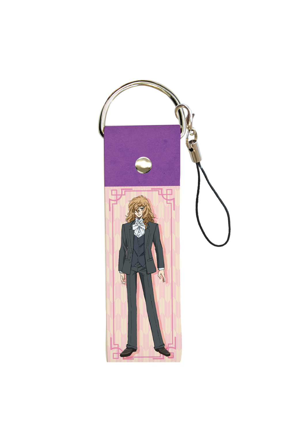 Big Leather Strap Haikara San Ga Tooru Movie 05 Aoe Tosei ビッグレザーストラップ 劇場版 はいからさんが通る 05 青江冬星 Anime Goods Key Holders Straps