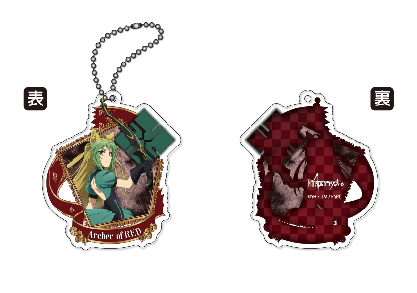 Fate Apocrypha Acrylic Key Chain Red Archer Set Of 2 Pieces Fate Apocrypha アクリルキーホルダー 赤のアーチャー Anime Goods Key Holders Straps