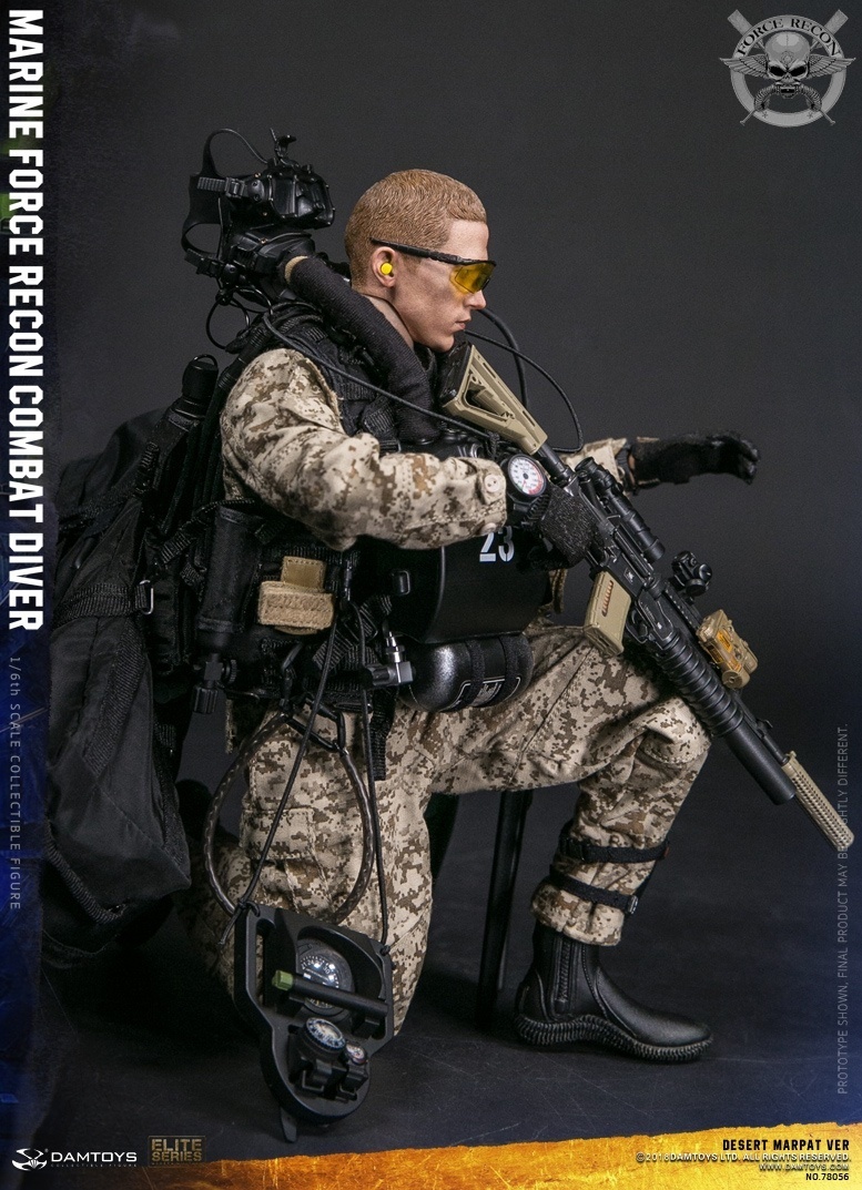 DAMTOYS 1/6 Marine Force Recon Combat Diver Desert Marpat Ver