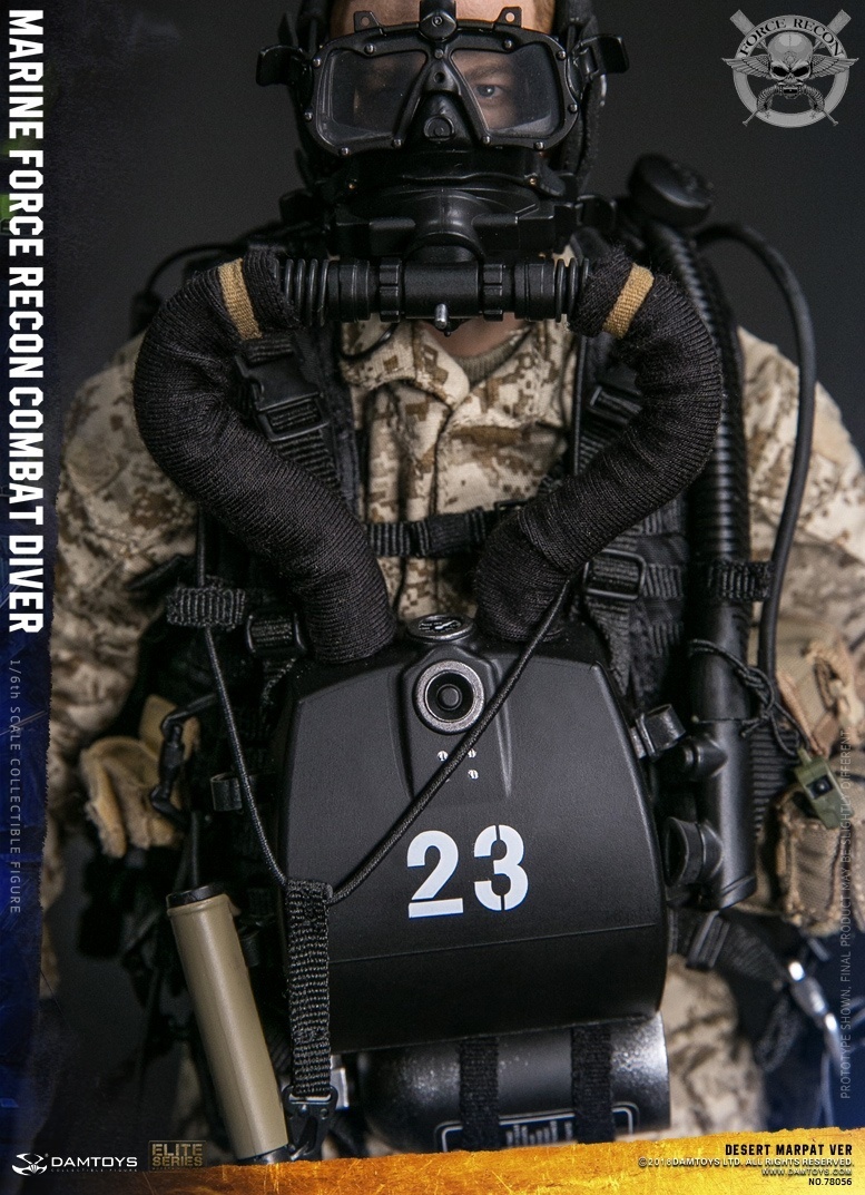 DAMTOYS 1/6 Marine Force Recon Combat Diver Desert Marpat Ver