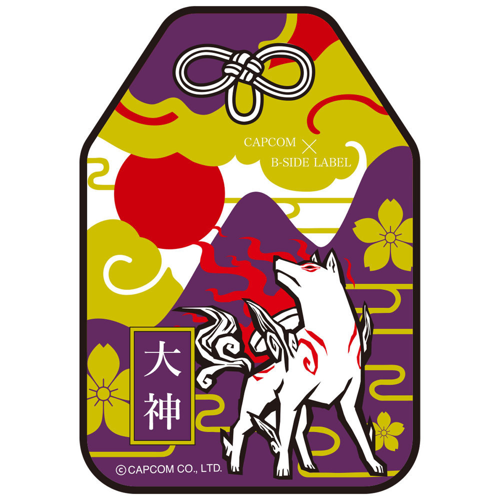 Capcom X B Side Label Sticker Okami Omamori Set Of 4 Pieces Capcom B Side Label ステッカー 大神 お守り Anime Goods Stationery Stationary