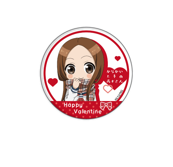 Can Badge Karakaijozu No Takagi San 02 Takagi San Valentine Sd Set Of 3 Pieces 缶バッジ からかい上手の高木さん 02 高木さん バレンタインsd