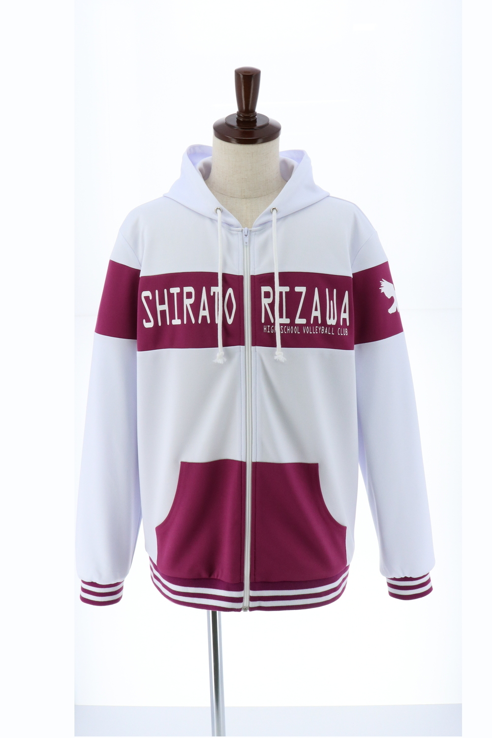 Haikyu Karasuno High Vs Shiratorizawa Academy Zip Up Parka I Shiratorizawa Academy M ハイキュー 烏野高校 Vs 白鳥沢学園高校 ジップアップパーカー I 白鳥沢学園高校 M