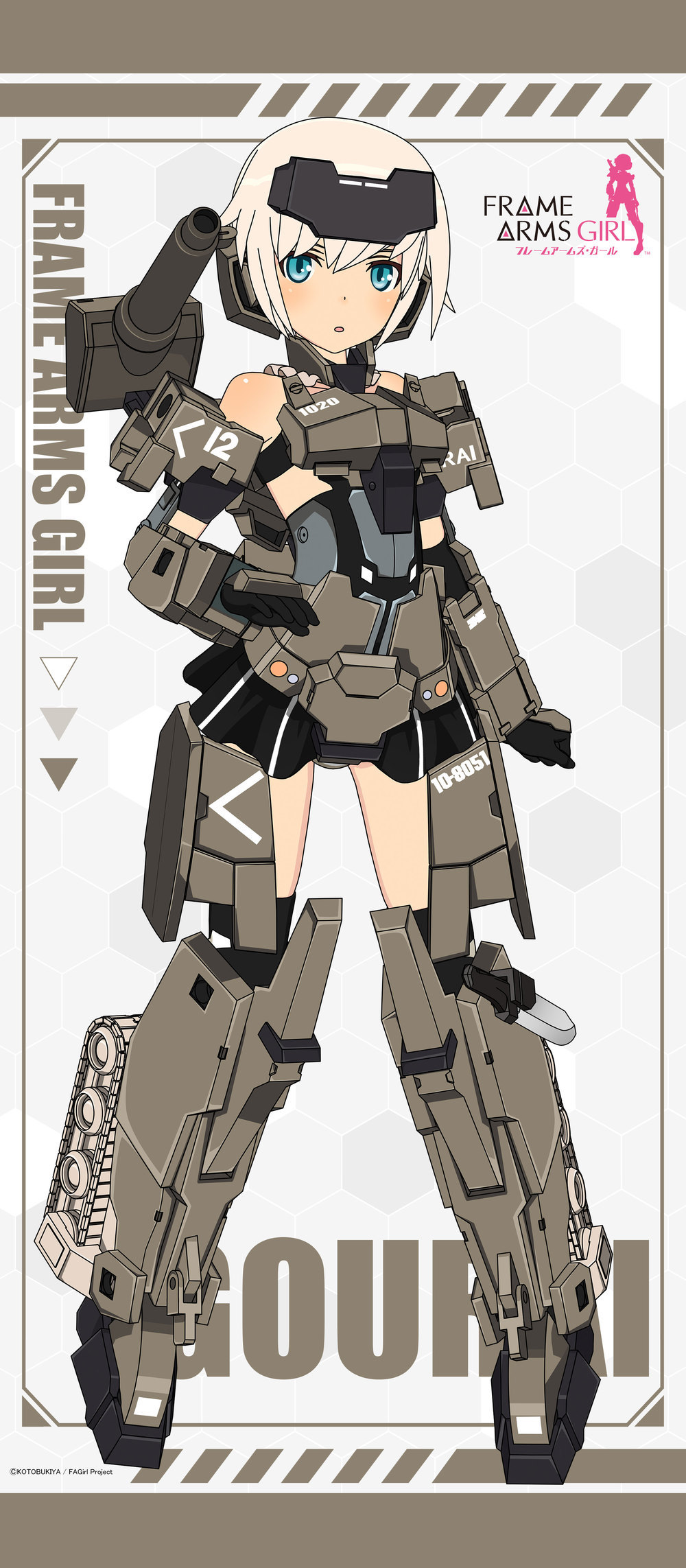 Frame Arms Girl 1 10 Size Tapestry Gourai フレームアームズ ガール 1 10サイズタペストリー 轟雷 Anime Goods Illustrations Frame Arms Frame Arms Girl