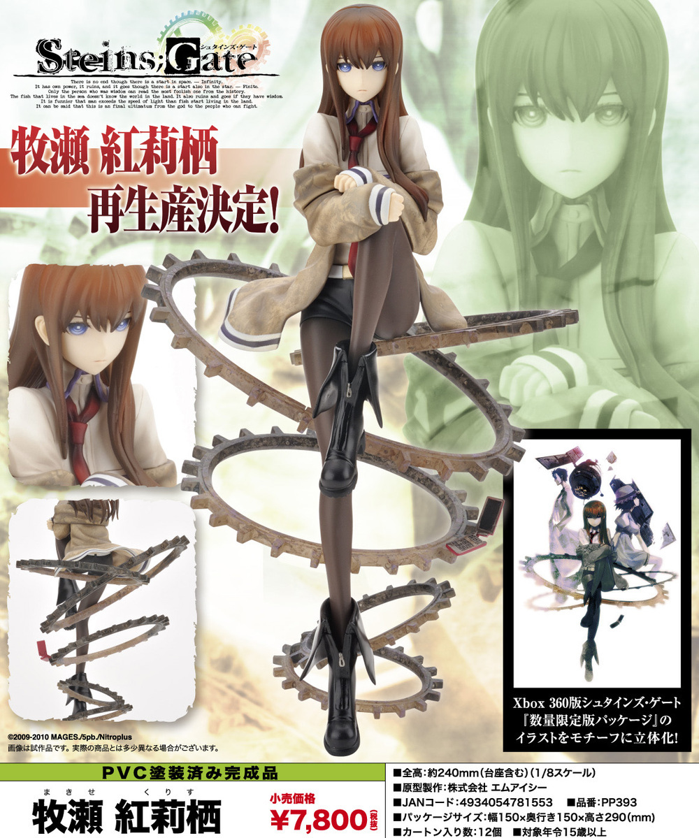 Steins Gate Makise Kurisu シュタインズ ゲート 牧瀬紅莉栖 Figures Statue Figures Kuji Figures