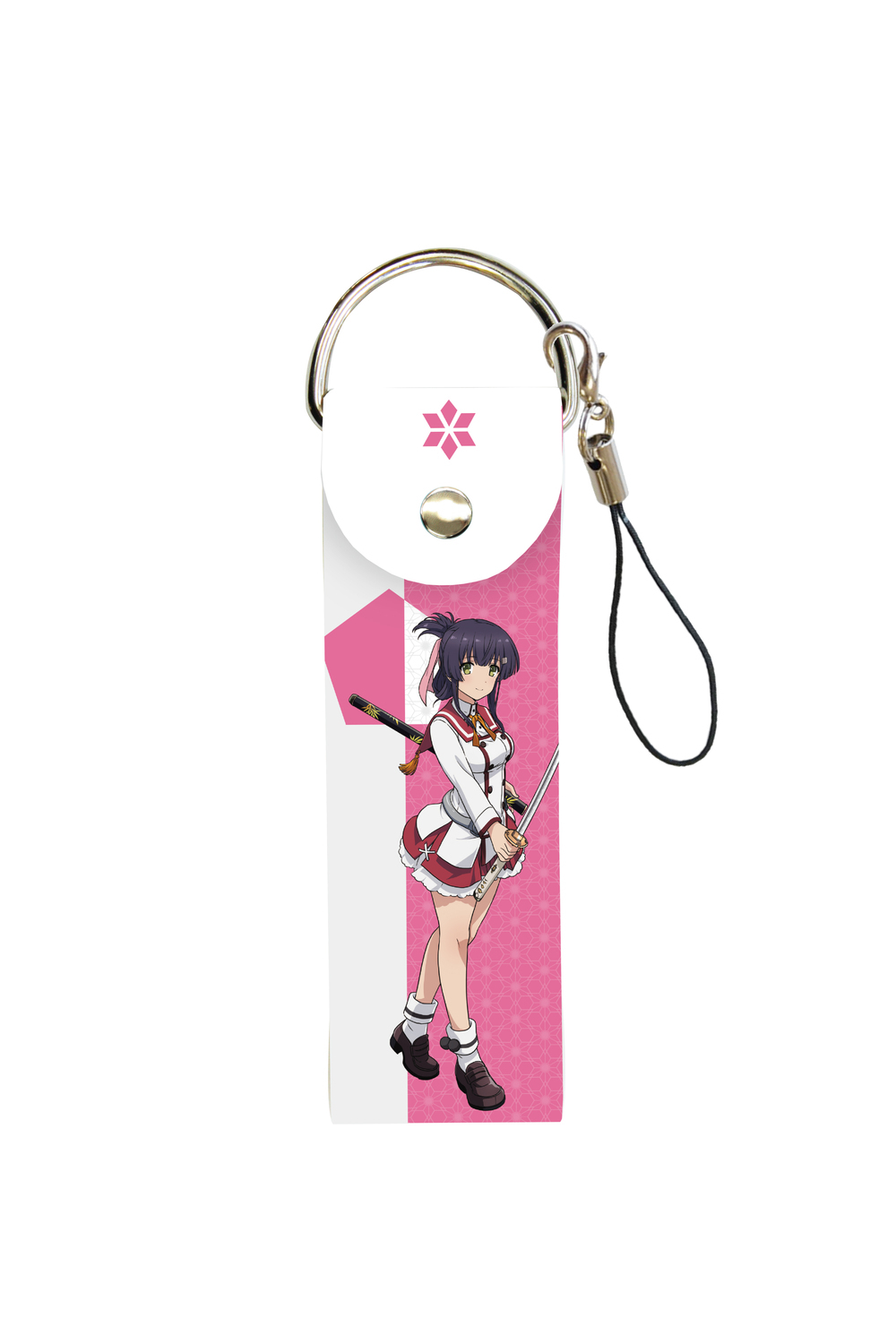 Big Leather Strap Katana Maidens Toji No Miko 03 Yanase Mai ビッグレザーストラップ 刀使ノ巫女 03 柳瀬舞衣 Anime Goods Key Holders Straps