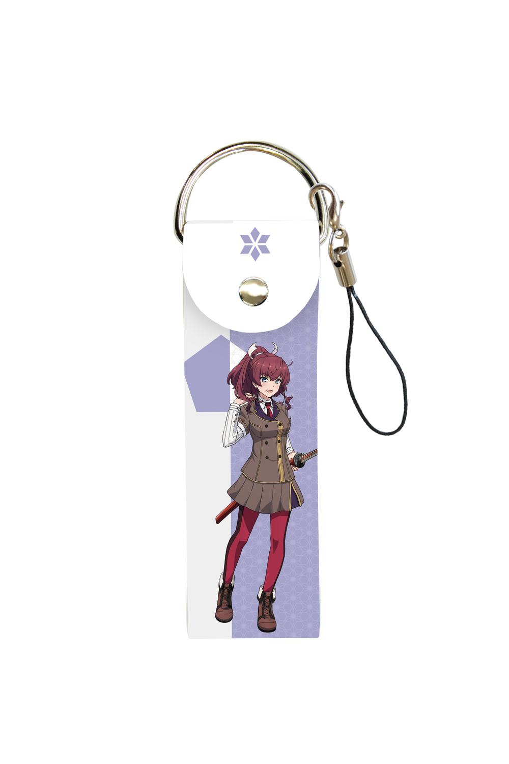 Big Leather Strap Katana Maidens Toji No Miko 09 Konohana Suzuka ビッグレザーストラップ 刀使ノ巫女 09 此花寿々花 Anime Goods Key Holders Straps