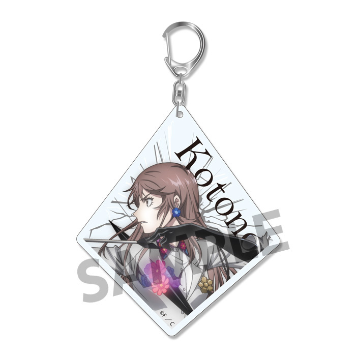 Caligula Acrylic Key Chain Kashiwaba Kotono Set Of 3 Pieces Caligula カリギュラ アクリルキーホルダー 柏葉琴乃 Anime Goods Key Holders Straps