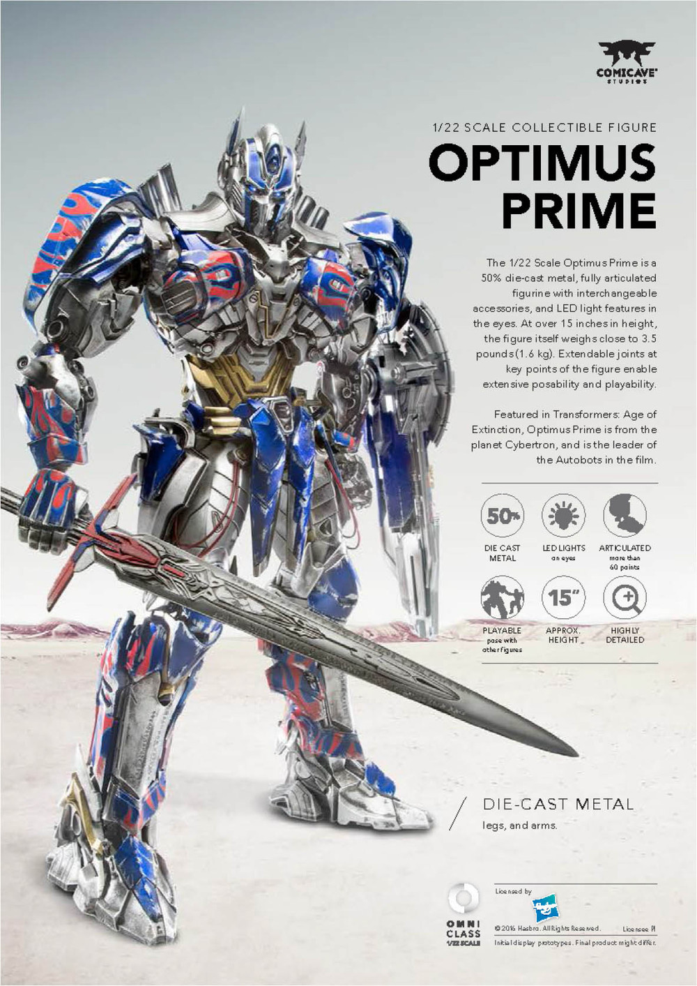 Transformers Age Of Extinction Omni Class 1 22 Collectible Figure Optimus Prime トランスフォーマー ロストエイジ オムニクラス 1 22 コレクティブルフィギュア オプティマス プライム Figures Kuji Figures