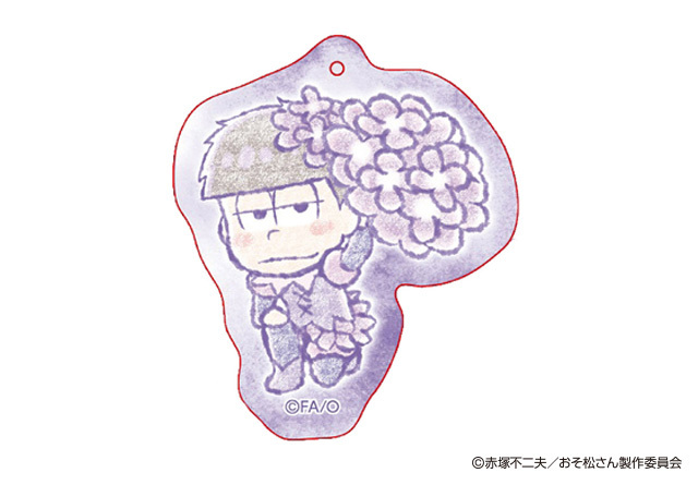 Osomatsu San Ruccolle Gift Of Flowers Acrylic Key Chain Ichimatsu Set Of 2 Pieces おそ松さん るっこれ 花のおくりもの アクリルキーホルダー 一松 Anime Goods Key Holders Straps