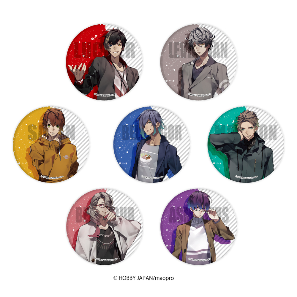 Can Badge Maou Sama Wo Produce Nanatsu No Taizai For Girls 01 Nacht Set Of 7 Pieces 缶バッジ 魔王さまをプロデュース 七つの大罪 For Girls 01 魔王 Anime Goods Badges Candy Toys