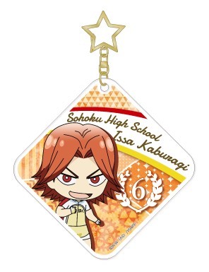 Yowamushi Pedal Glory Line Pvc Clear Key Chain Deformed Kaburagi Issa Set Of 3 Pieces 弱虫ペダル Glory Line Pvcクリアキーホルダー デフォルメ 鏑木一差 Anime Goods Key Holders Straps