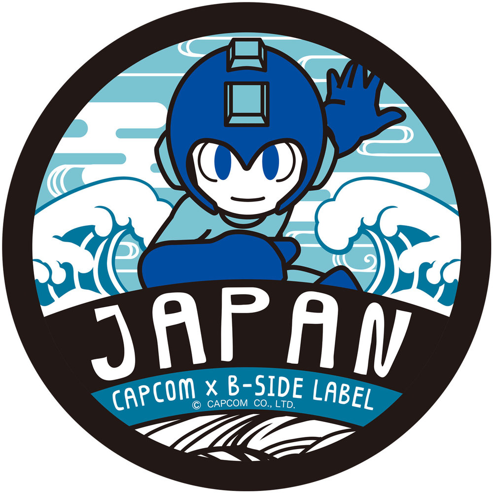 Capcom X B Side Label Sticker Rockman 11 Japanese Rockman Set Of 4 Pieces Capcom B Side Label ステッカー ロックマン11 和風ロックマン Anime Goods Stationery Stationary