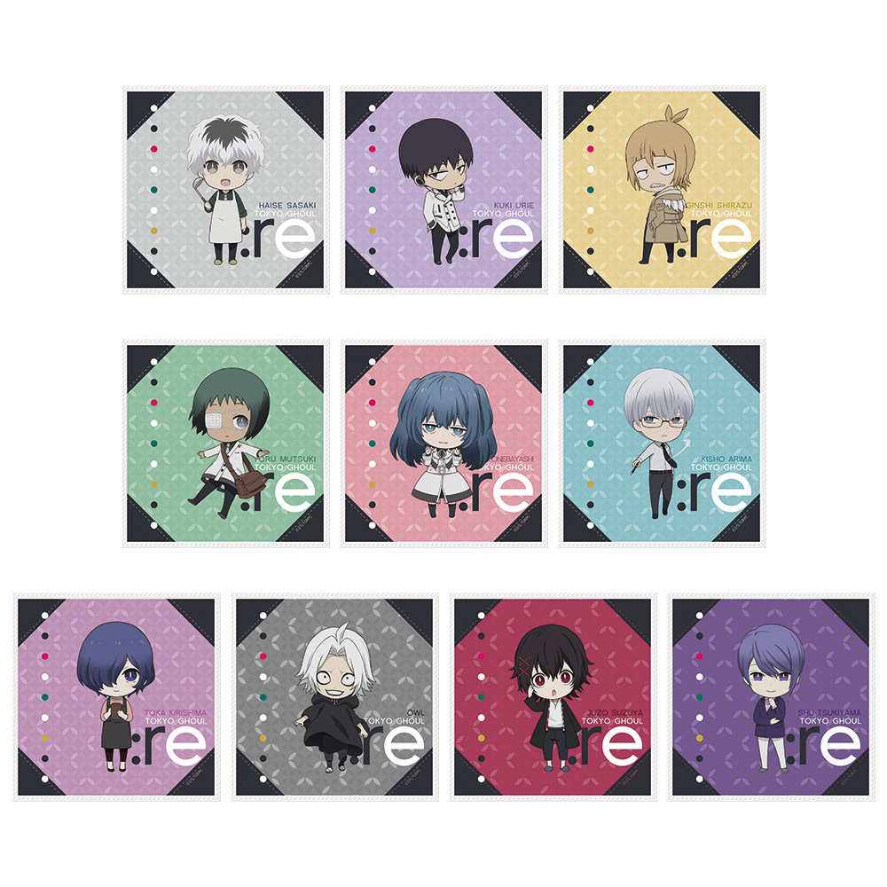 Tokyo Ghoul Re Hand Towel Collection Set Of 10 Pieces 東京喰種トーキョーグール Re ハンドタオルコレクション Anime Goods Candy Toys Trading Figures Commodity Goods Groceries