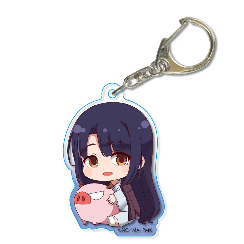 Peacemaker Kurogane Gyugyutto Acrylic Key Chain Okita Souji Set Of 3 Pieces Peace Maker鐵 ぎゅぎゅっとアクリルキーホルダー 沖田総司 Anime Goods Key Holders Straps