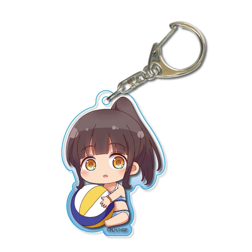 Harukana Receive Gyugyutto Acrylic Key Chain Higa Kanata Set Of 3 Pieces はるかなレシーブ ぎゅぎゅっとアクリルキーホルダー 比嘉かなた Anime Goods Key Holders Straps