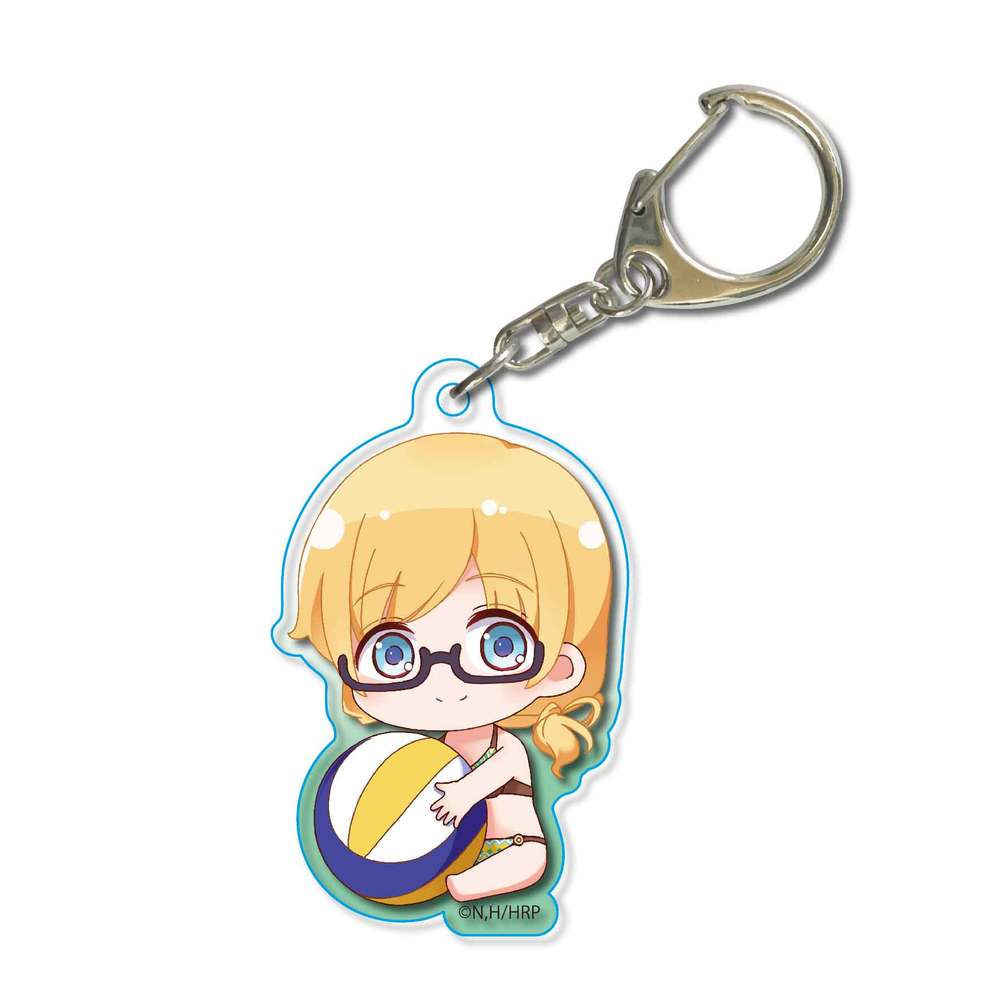 Harukana Receive Gyugyutto Acrylic Key Chain Thomas Emiry Set Of 3 Pieces はるかなレシーブ ぎゅぎゅっとアクリルキーホルダー トーマス 恵美理 Anime Goods Key Holders Straps