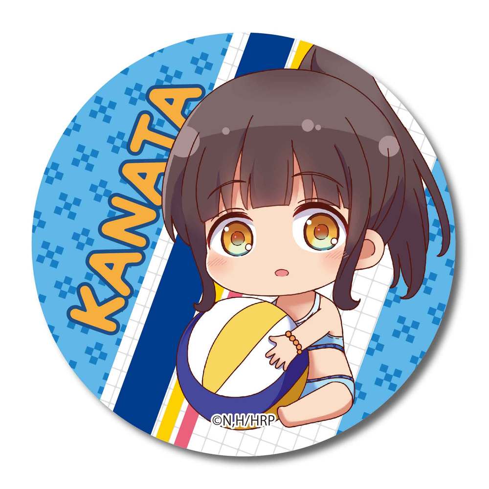 Harukana Receive Gyugyutto Can Badge Higa Kanata Set Of 3 Pieces はるかなレシーブ ぎゅぎゅっと缶バッジ 比嘉かなた Anime Goods Badges