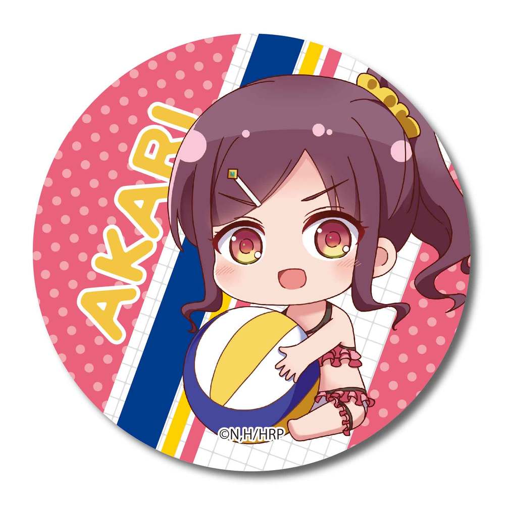 Harukana Receive Gyugyutto Can Badge Oshiro Akari Set Of 3 Pieces はるかなレシーブ ぎゅぎゅっと缶バッジ 大城あかり Anime Goods Badges