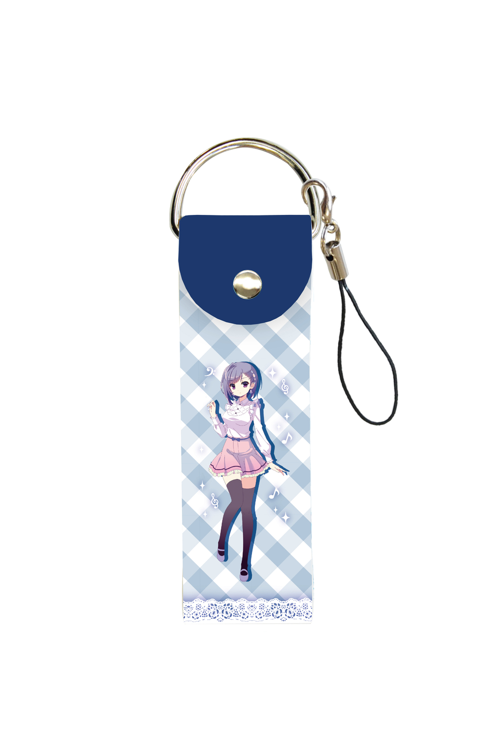 Big Leather Strap Ongaku Shoujo 11 Mukae Uori ビッグレザーストラップ 音楽少女 11 迎羽織 Anime Goods Key Holders Straps