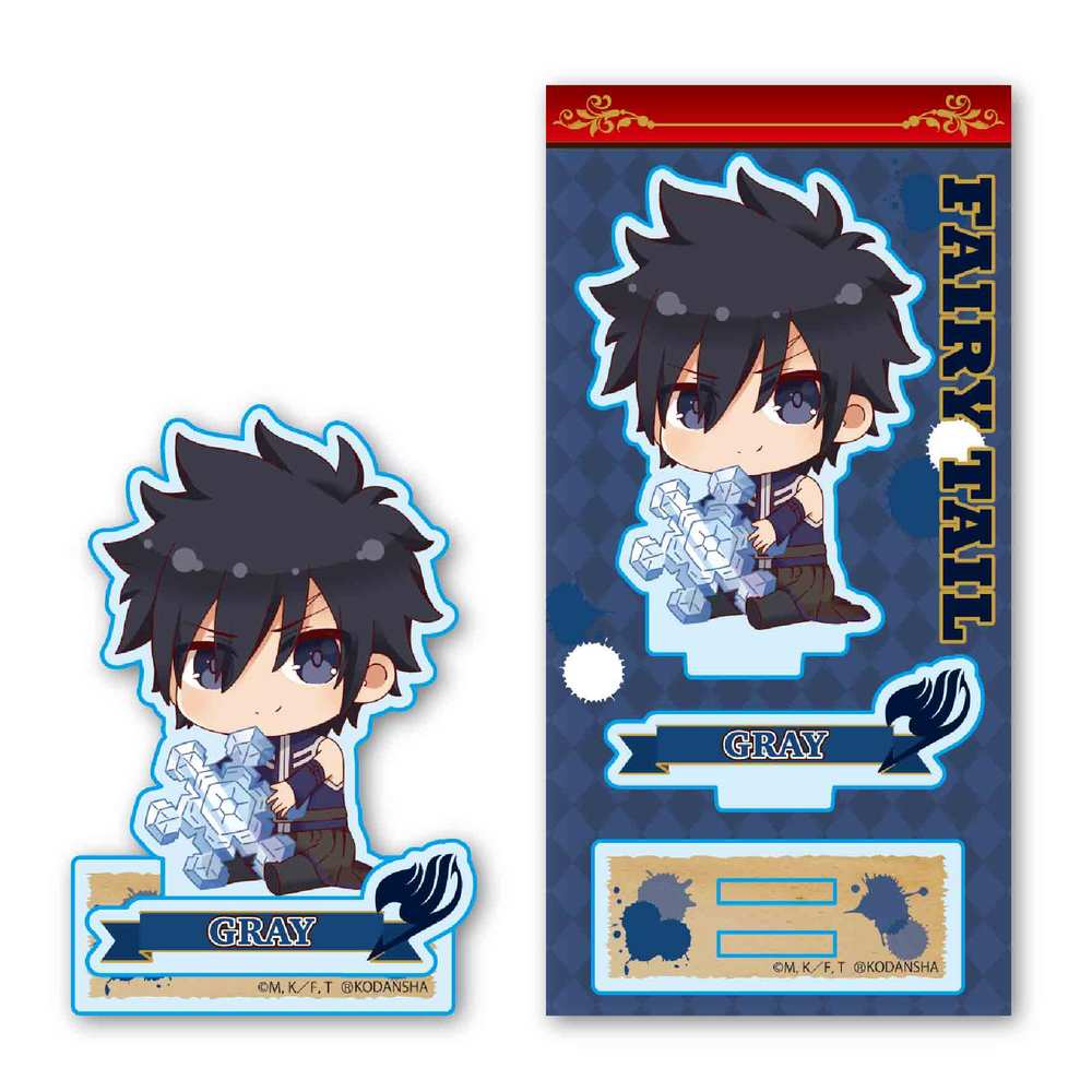 Fairy Tail Gyugyutto Acrylic Figure Gray Fullbuster Fairy Tail ぎゅぎゅっとアクリルフィギュア グレイ フルバスター Anime Goods Illustrations