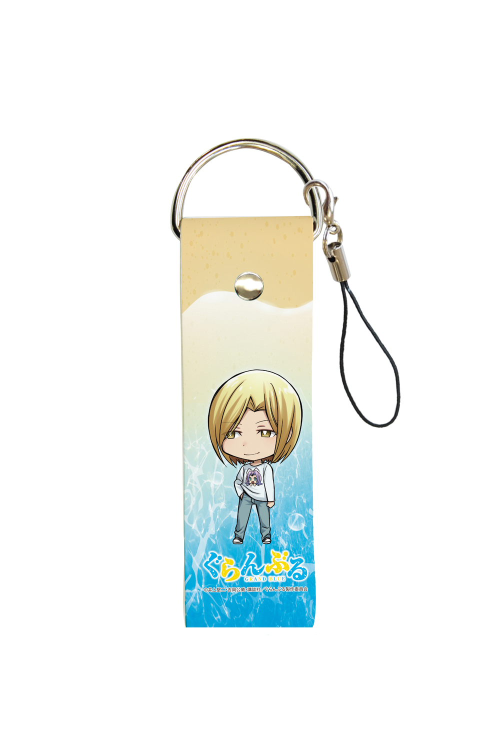 Big Leather Strap Grand Blue 04 Kitahara Iori Imamura Kouhei Sd ビッグレザーストラップ ぐらんぶる 04 北原伊織 今村耕平 Sd Anime Goods Key Holders Straps