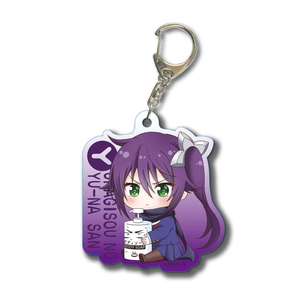 Yuuna And The Haunted Hot Springs Gyugyutto Acrylic Key Chain Ameno Sagiri Set Of 3 Pieces ゆらぎ荘の幽奈さん ぎゅぎゅっとアクリルキーホルダー 雨野狭霧 Anime Goods Key Holders Straps