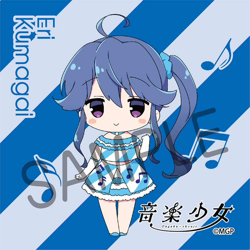 Ongaku Shoujo Coaster Towel Kumagai Eri Set Of 3 Pieces 音楽少女 コースタータオル 熊谷絵里 Anime Goods Commodity Goods Groceries