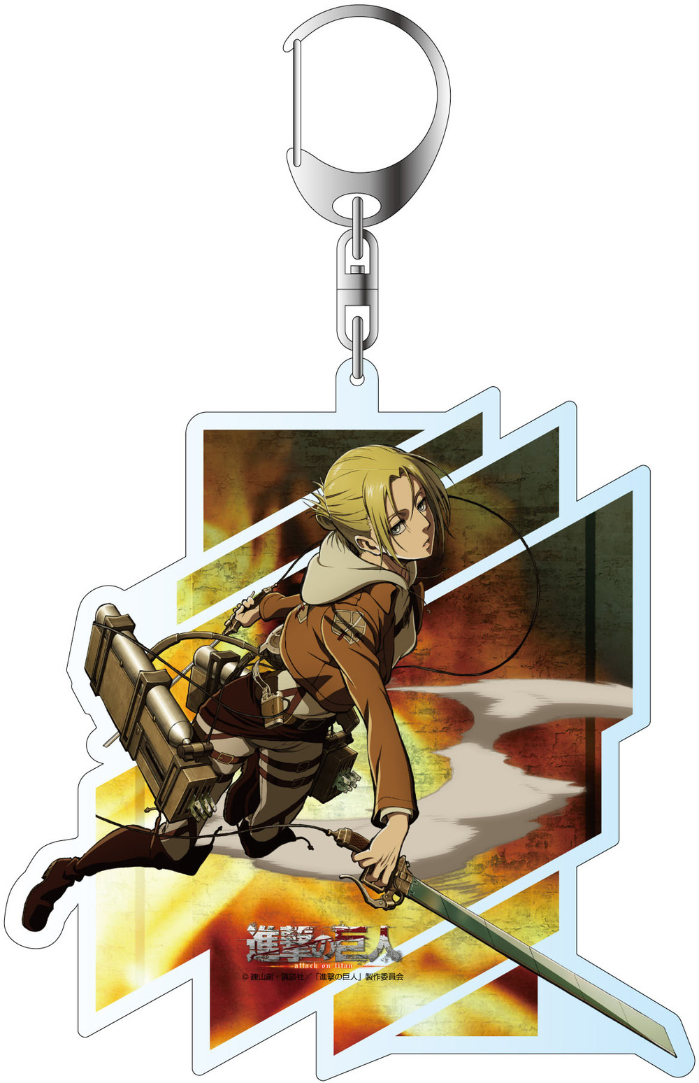 Attack On Titan Acrylic Key Chain Annie Set Of 2 Pieces 進撃の巨人 アクリルキーホルダー アニ Anime Goods Key Holders Straps
