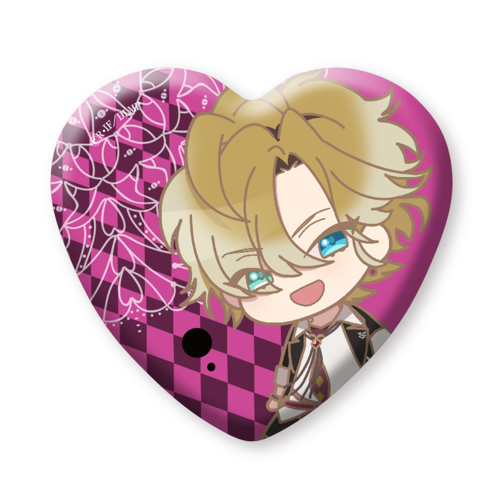 Diabolik Lovers More Blood Heart Can Badge Mukami Kou Set Of 3 Pieces Diabolik Lovers More Blood ハート型缶バッジ 無神コウ Anime Goods Badges