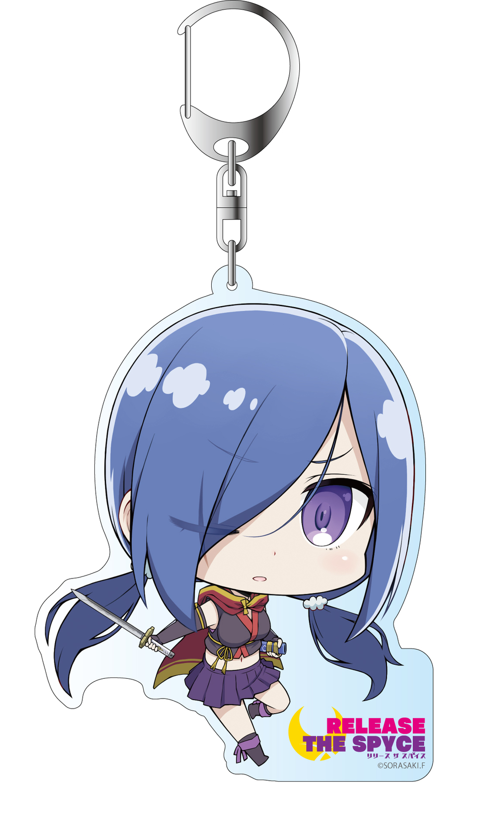 Release The Spyce Deka Key Chain Hanzomon Yuki Deformed Ver Release The Spyce デカキーホルダー 半蔵門雪 デフォルメver Anime Goods Key Holders Straps