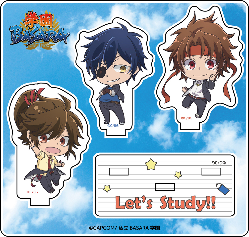 Gakuen Basara Acrylic Diorama Date Masamune Sanada Yukimura Maeda Keiji 学園basara アクリルジオラマ 伊達政宗 真田幸村 前田慶次 Anime Goods Illustrations